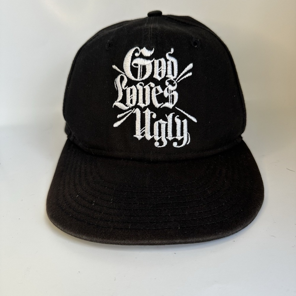 ATMOSPHERE GOD LOVES UGLY Black SnapBack Adjustable Hat Cap Cotton Music